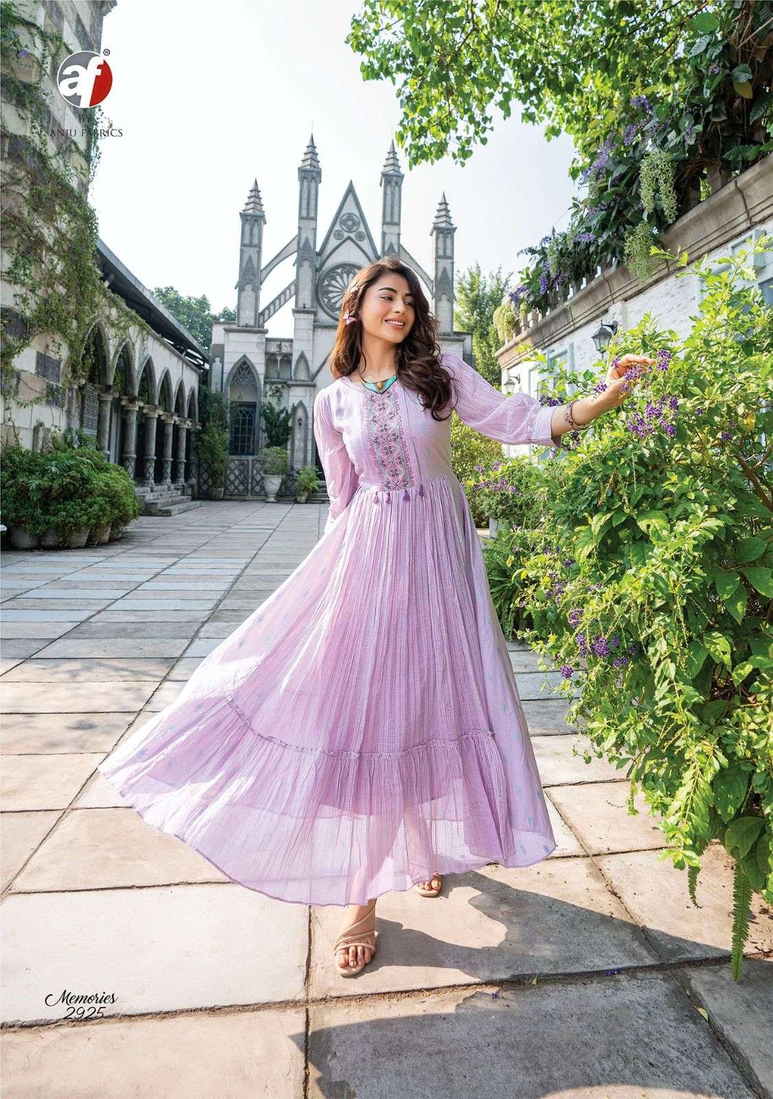 Mesmories Vol 4 By Anju Wholesale Long Anarkali Kurtis Orders In India